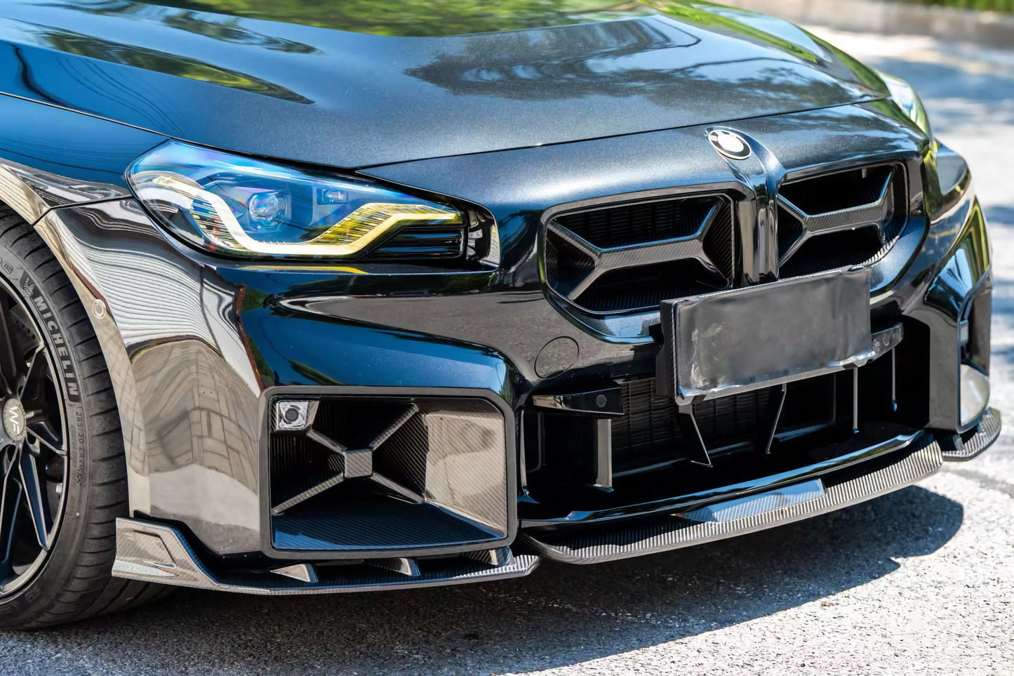 MC Dry Carbon Prepreg Front Attachment Front Lip 3 Piece Set fits for BMW M2 G87 incl. LCI