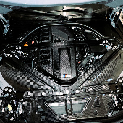 MAX CARBON Performance Dry Carbon Strut Brace Engine Compartment Balance Rod for BMW M3 M4 G80 G81 G82 G83 CSL 