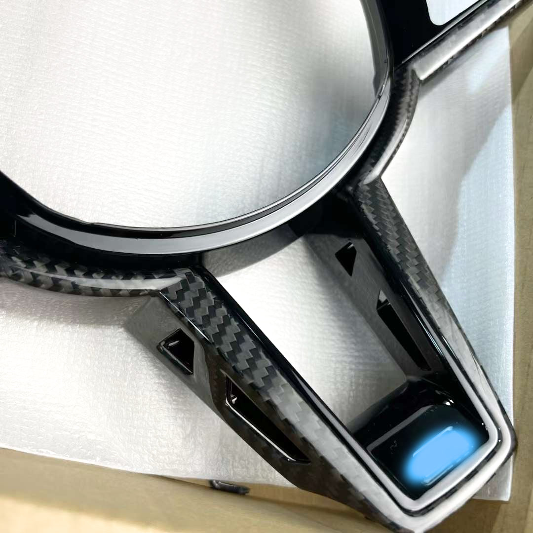 MAX CARBON Dry Carbon Prepreg Steering Wheel Cover Replacement for BMW M2 G87 LCI M3 G80 G81 LCI M4 G82 G83 LCI 