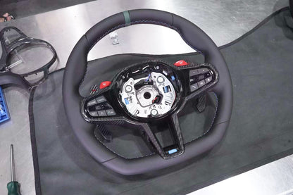 MAX CARBON Dry Carbon Prepreg Steering Wheel Cover Replacement for BMW M2 G87 LCI M3 G80 G81 LCI M4 G82 G83 LCI 