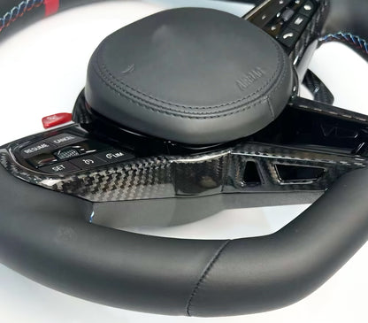MAX CARBON Dry Carbon Prepreg Steering Wheel Cover Replacement for BMW M2 G87 LCI M3 G80 G81 LCI M4 G82 G83 LCI 