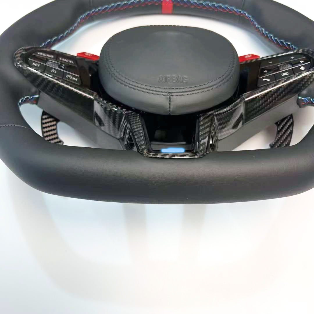 MAX CARBON Dry Carbon Prepreg Steering Wheel Cover Replacement for BMW M2 G87 LCI M3 G80 G81 LCI M4 G82 G83 LCI 