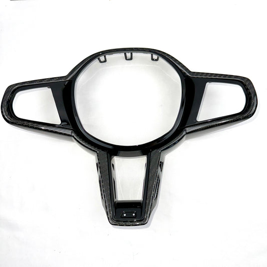 MAX CARBON Dry Carbon Prepreg Steering Wheel Cover Replacement for BMW M2 G87 LCI M3 G80 G81 LCI M4 G82 G83 LCI 