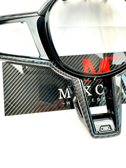 MAX CARBON Dry Carbon Prepreg Steering Wheel Cover Replacement for BMW M2 G87 LCI M3 G80 G81 LCI M4 G82 G83 LCI 
