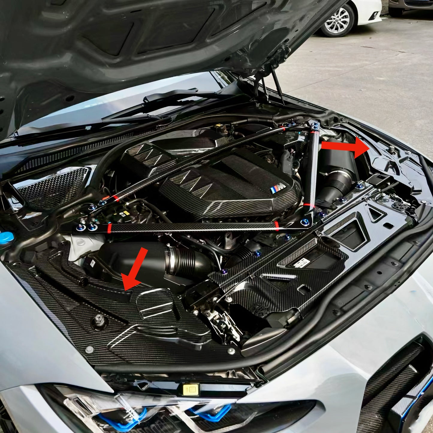 MAX CARBON Engine Compartment Cover Front DRY CARBON Prepreg for BMW G80 G81 M3 G82 G83 M4 