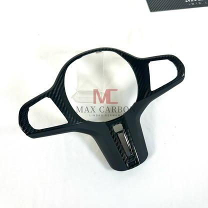 MAX CARBON Dry Carbon Prepreg Steering Wheel Cover Replacement for BMW G30 G31 G32 G14 G15 G16 G01 G02 G05 G06 G07 F95 F96 F97 F98 F90 F91 F92 F93 