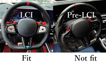 MAX CARBON Dry Carbon Prepreg Steering Wheel Upper Cover Clasp Replacement for BMW M2 G87 M3 G80 G81 M4 G82 G83 M5 F90 M8 F92 F93 F91 X3M F97 X4M F98 X5M F95 X6M F96 XM 