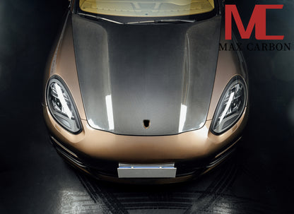MAX CARBON DRY Carbon bonnet hood suitable for Porsche Panamera 970
