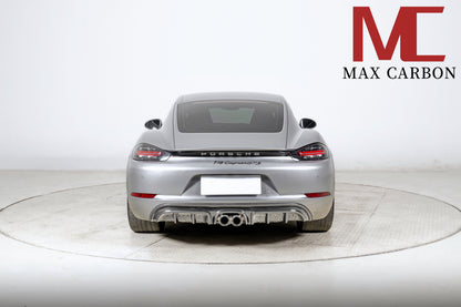 MAX CARBON DRY Carbon rear diffuser replacement diffuser suitable for Porsche 718 982 Cayman Boxster 