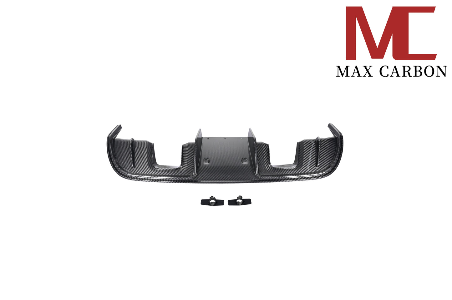 MAX CARBON DRY Carbon rear diffuser replacement diffuser suitable for Porsche 718 982 Cayman Boxster S GTS including exhaust covers in black 