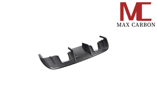 MAX CARBON DRY Carbon rear diffuser replacement diffuser suitable for Porsche 718 982 Cayman Boxster S GTS including exhaust covers in black 