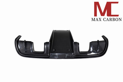 MAX CARBON DRY Carbon rear diffuser replacement diffuser suitable for Porsche 718 982 Cayman Boxster only GT4 and Spyder 