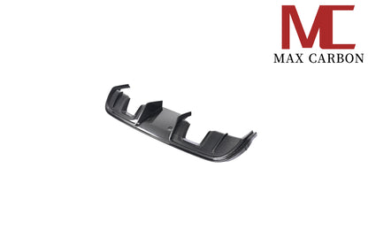 MAX CARBON DRY Carbon rear diffuser replacement diffuser suitable for Porsche 718 982 Cayman Boxster S GTS including exhaust covers in black 
