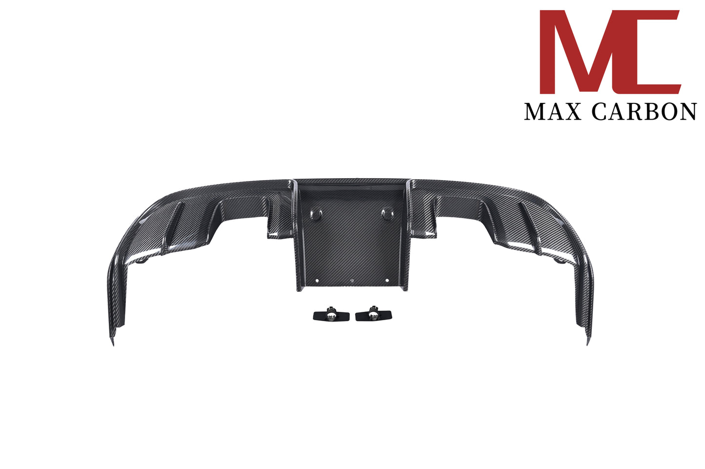 MAX CARBON DRY Carbon rear diffuser replacement diffuser suitable for Porsche 718 982 Cayman Boxster S GTS including exhaust covers in black 