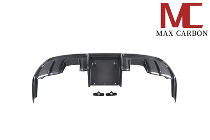 MAX CARBON DRY Carbon rear diffuser replacement diffuser suitable for Porsche 718 982 Cayman Boxster S GTS including exhaust covers in black 