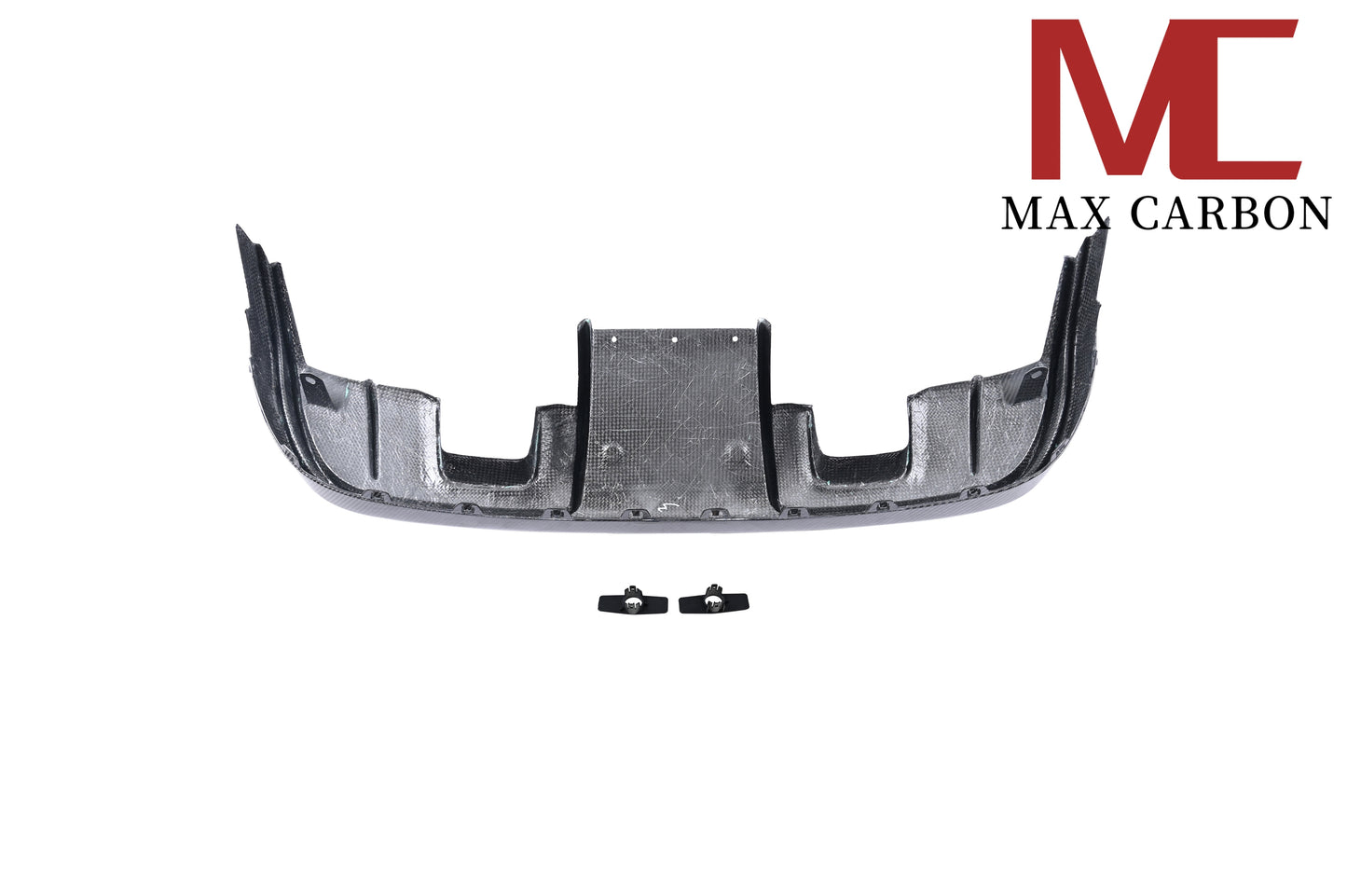 MAX CARBON DRY Carbon rear diffuser replacement diffuser suitable for Porsche 718 982 Cayman Boxster S GTS including exhaust covers in black 