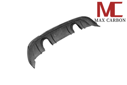MAX CARBON DRY Carbon rear diffuser replacement diffuser suitable for Porsche 718 982 Cayman Boxster S GTS including exhaust covers in black