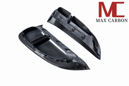 MAX CARBON DRY Carbon air intakes side replacement suitable for Porsche 718 982 Cayman Boxster 