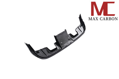 MAX CARBON DRY Carbon rear diffuser replacement diffuser suitable for Porsche 718 982 Cayman Boxster S GTS including exhaust covers in black 