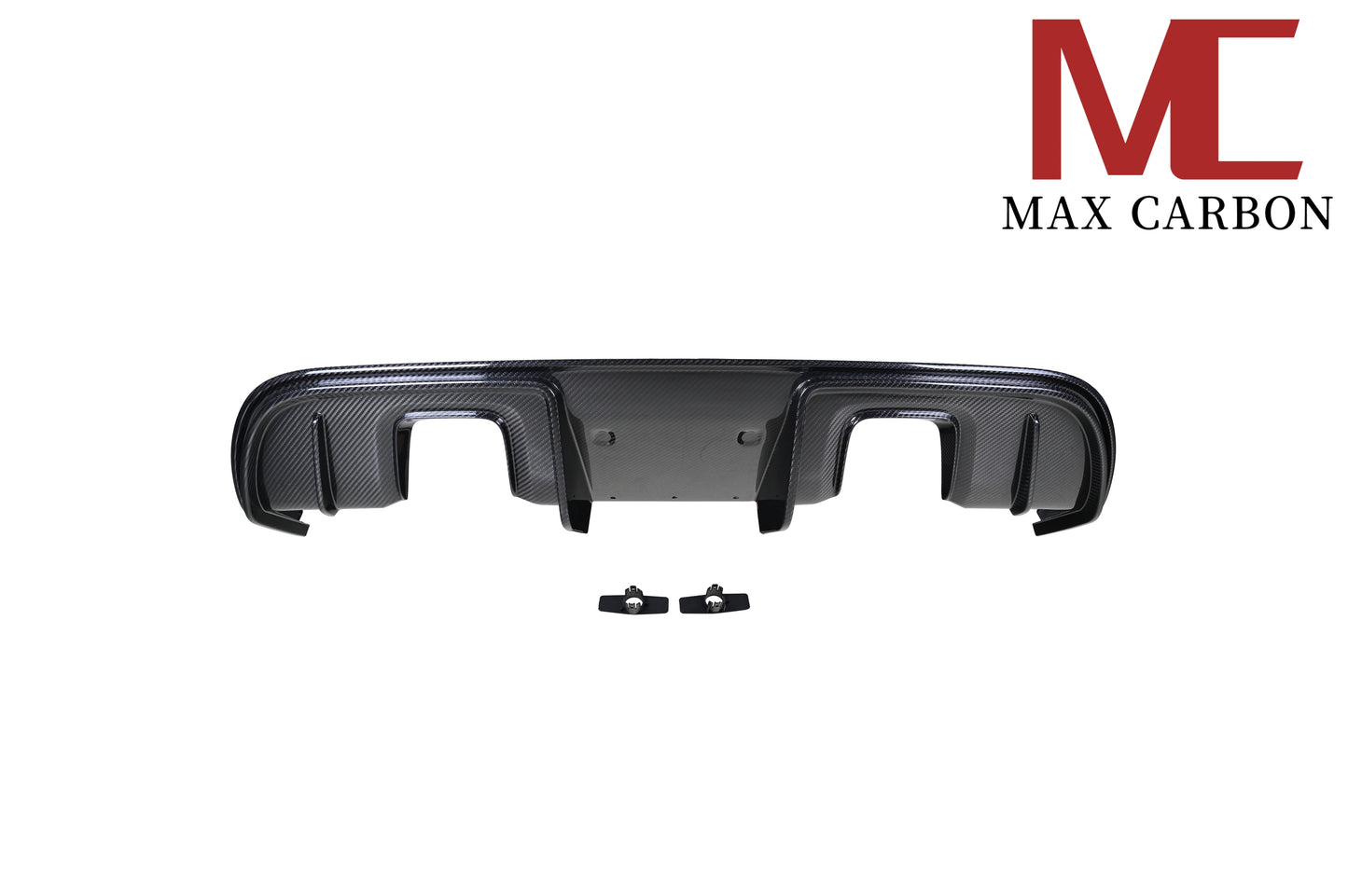 MAX CARBON DRY Carbon rear diffuser replacement diffuser suitable for Porsche 718 982 Cayman Boxster S GTS including exhaust covers in black 