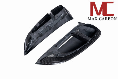 MAX CARBON DRY Carbon air intakes side replacement suitable for Porsche 718 982 Cayman Boxster 