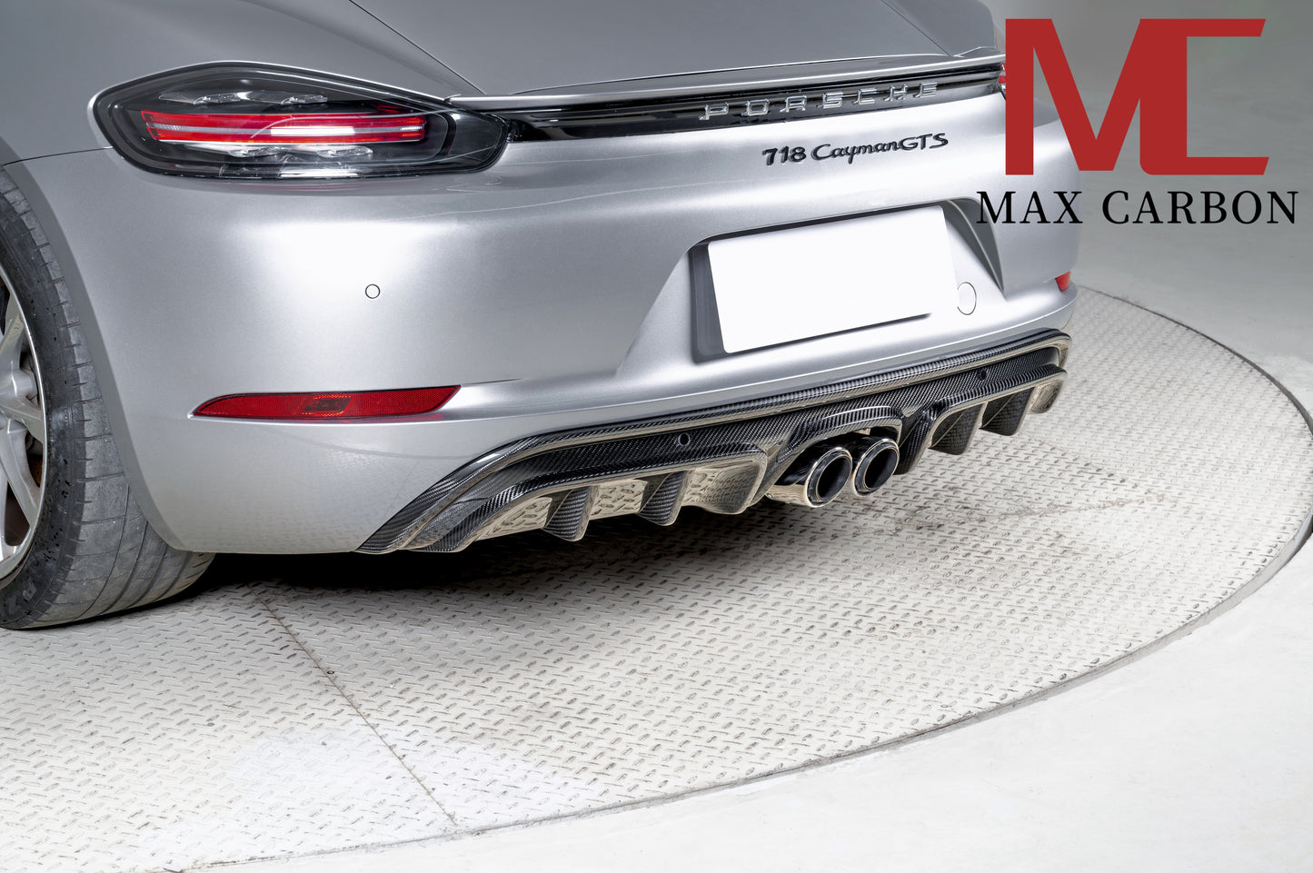 MAX CARBON DRY Carbon rear diffuser replacement diffuser suitable for Porsche 718 982 Cayman Boxster 