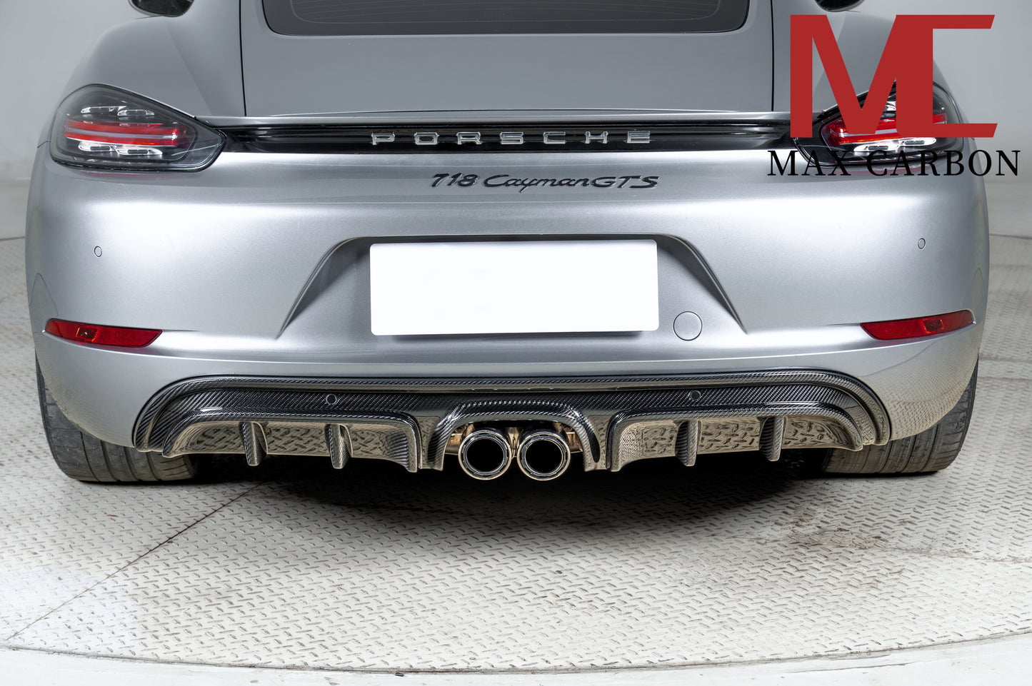 MAX CARBON DRY Carbon rear diffuser replacement diffuser suitable for Porsche 718 982 Cayman Boxster 