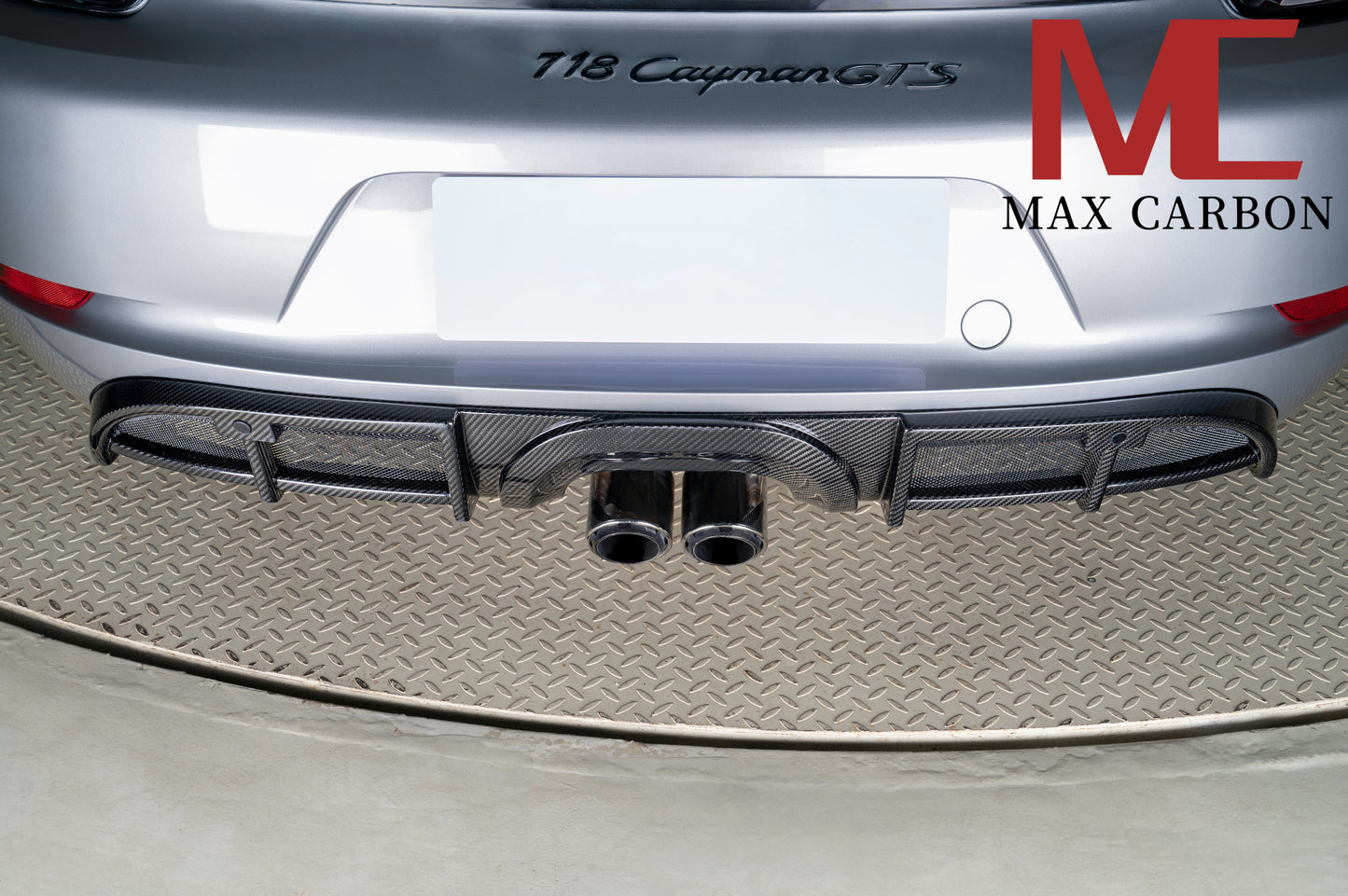 MAX CARBON DRY Carbon rear diffuser replacement diffuser suitable for Porsche 718 982 Cayman Boxster 