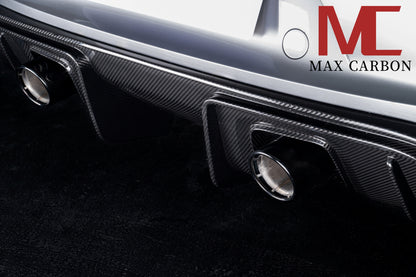MAX CARBON DRY Carbon rear diffuser replacement diffuser suitable for Porsche 718 982 Cayman Boxster only GT4 and Spyder 
