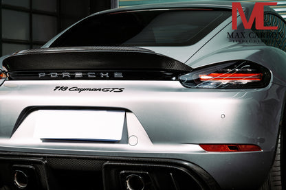 MAX CARBON DRY Carbon Spoiler Rear Spoiler suitable for Porsche 718 982 Cayman Boxster
