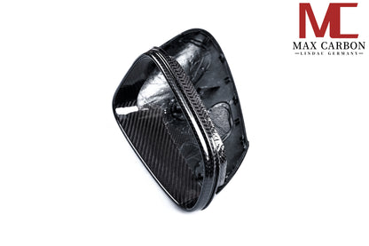 MAX CARBON Performance genuine dry carbon replacement mirror caps for Porsche 911 992 Taycan