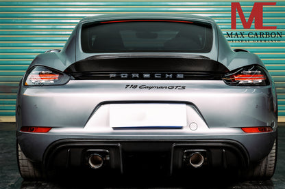 MAX CARBON DRY Carbon Spoiler Rear Spoiler suitable for Porsche 718 982 Cayman Boxster