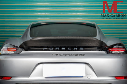 MAX CARBON DRY Carbon Spoiler Rear Spoiler suitable for Porsche 718 982 Cayman Boxster