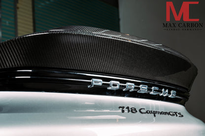 MAX CARBON DRY Carbon Spoiler Rear Spoiler suitable for Porsche 718 982 Cayman Boxster