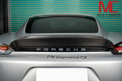 MAX CARBON DRY Carbon Spoiler Rear Spoiler suitable for Porsche 718 982 Cayman Boxster