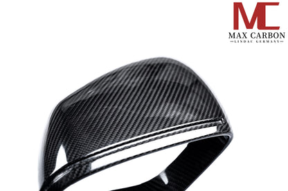 MAX CARBON Performance genuine dry carbon replacement mirror caps for Porsche 911 992 Taycan