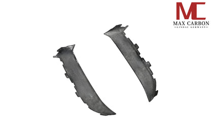 MAX CARBON DRY CARBON Front Bumper Covers Small Air Intake Covers for Porsche Cayenne 9YA 9Y0 Facelift Turbo, Turbo S, Turbo GT 