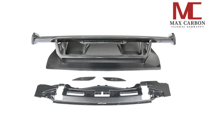MAX CARBON DRY Carbon rear wing spoiler including seat plates suitable for Porsche 911 991 