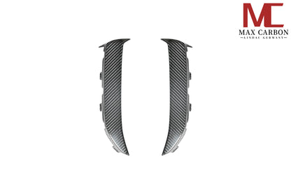 MAX CARBON DRY CARBON Front Bumper Covers Small Air Intake Covers for Porsche Cayenne 9YA 9Y0 Facelift Turbo, Turbo S, Turbo GT 