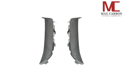 MAX CARBON DRY CARBON Front Bumper Covers Small Air Intake Covers for Porsche Cayenne 9YA 9Y0 Facelift Turbo, Turbo S, Turbo GT 