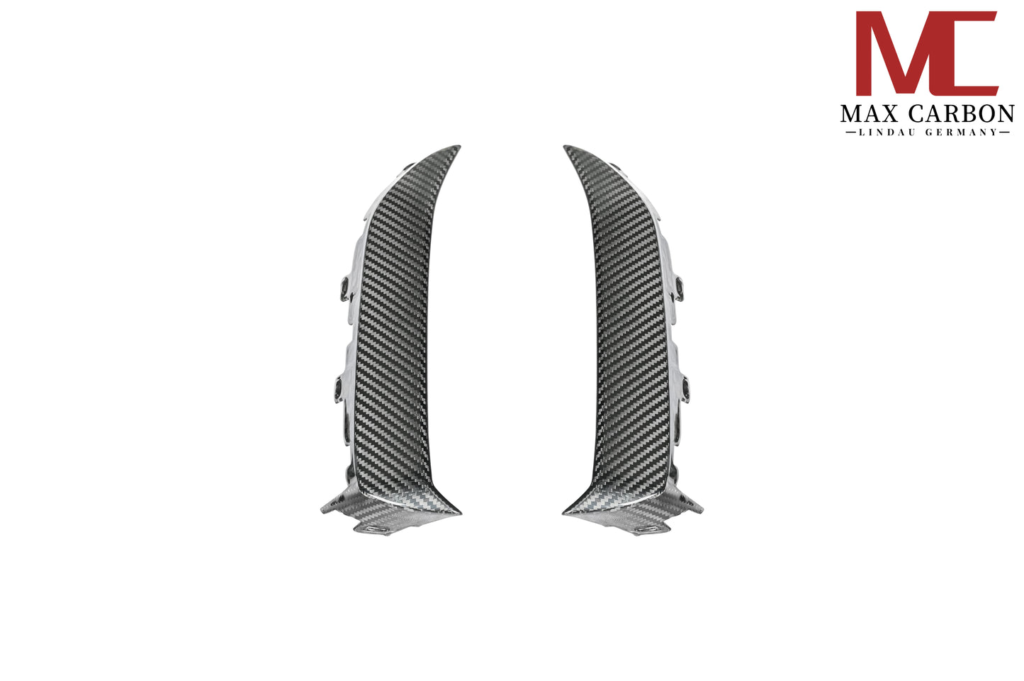 MAX CARBON DRY CARBON Front Bumper Covers Small Air Intake Covers for Porsche Cayenne 9YA 9Y0 Facelift Turbo, Turbo S, Turbo GT 