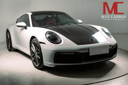 MAX CARBON DRY Carbon bonnet hood suitable for Porsche 911 992.1 Carrera