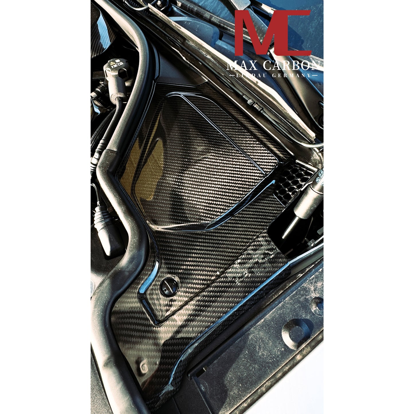 MAX CARBON Engine compartment cover DRY CARBON Prepreg for BMW G80 G81 M3 G82 G83 M4 M2 G87 