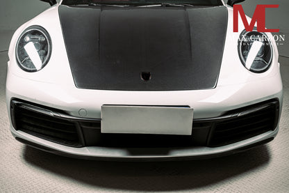 MAX CARBON DRY Carbon bonnet hood suitable for Porsche 911 992.1 Carrera