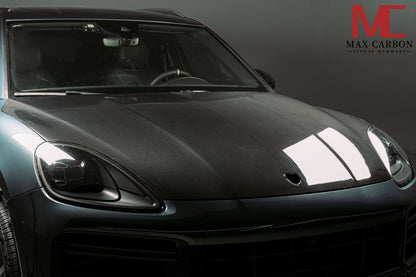 MAX CARBON DRY Carbon bonnet hood suitable for Porsche Cayenne S GTS 9YA .1