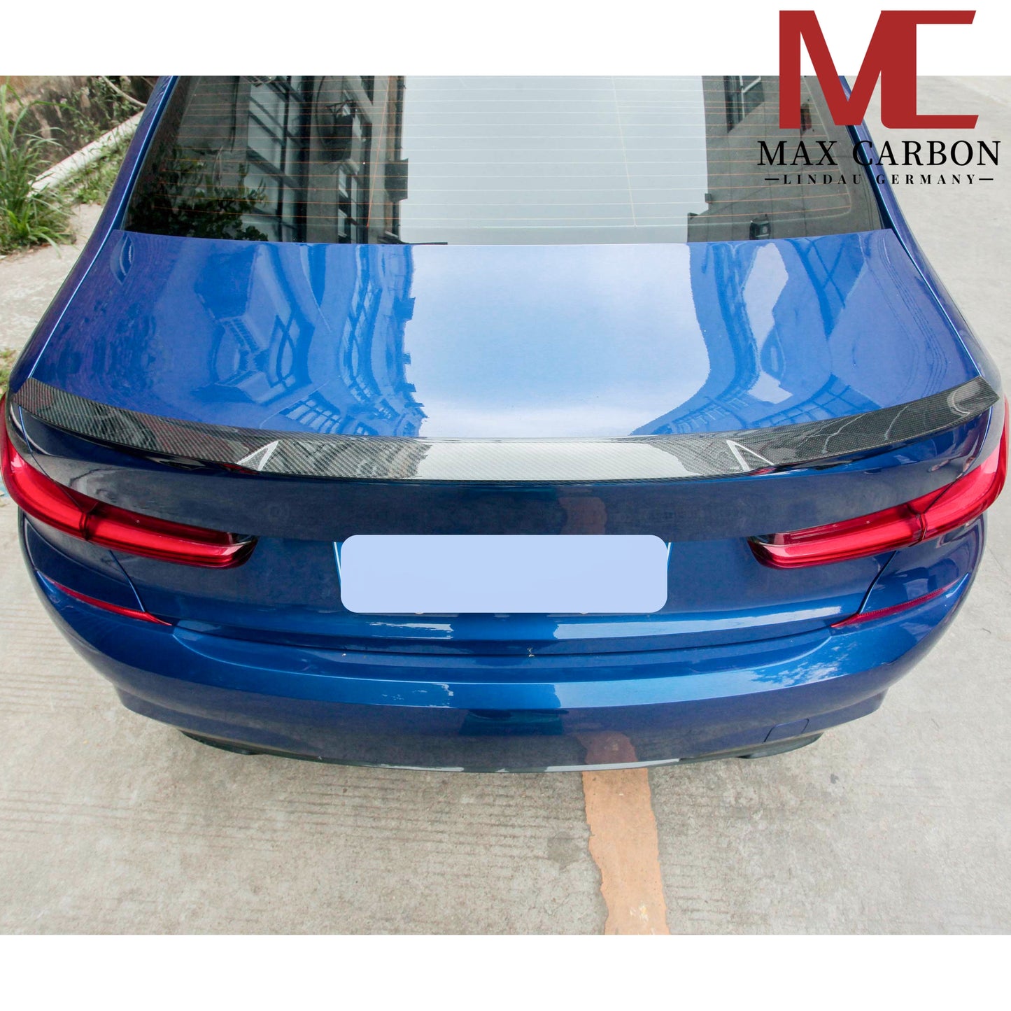 MAX CARBON Dry Carbon Sport Rear Spoiler Lip for BMW 3 Series G20 M3 G80 V4 Style