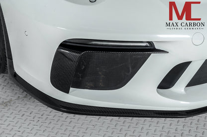 MAX CARBON Front Bumper LED Cover Replacement fits for Porsche 911 991.2 GT3 GT3RS