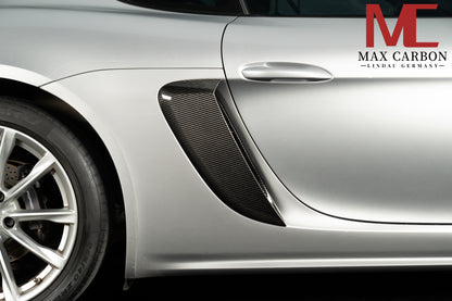 MAX CARBON DRY Carbon air intakes side replacement suitable for Porsche 718 982 Cayman Boxster 