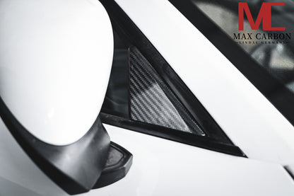MAX CARBON Dry Carbon Performance Window Corner A Pillar Replacement for Porsche 911 991 981 982 Cayman Boxster 