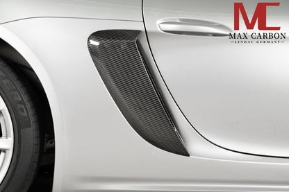 MAX CARBON DRY Carbon air intakes side replacement suitable for Porsche 718 982 Cayman Boxster 